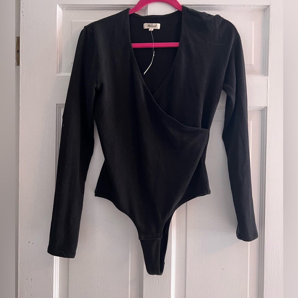 Madewell V Neck Wrap waist bodysuit